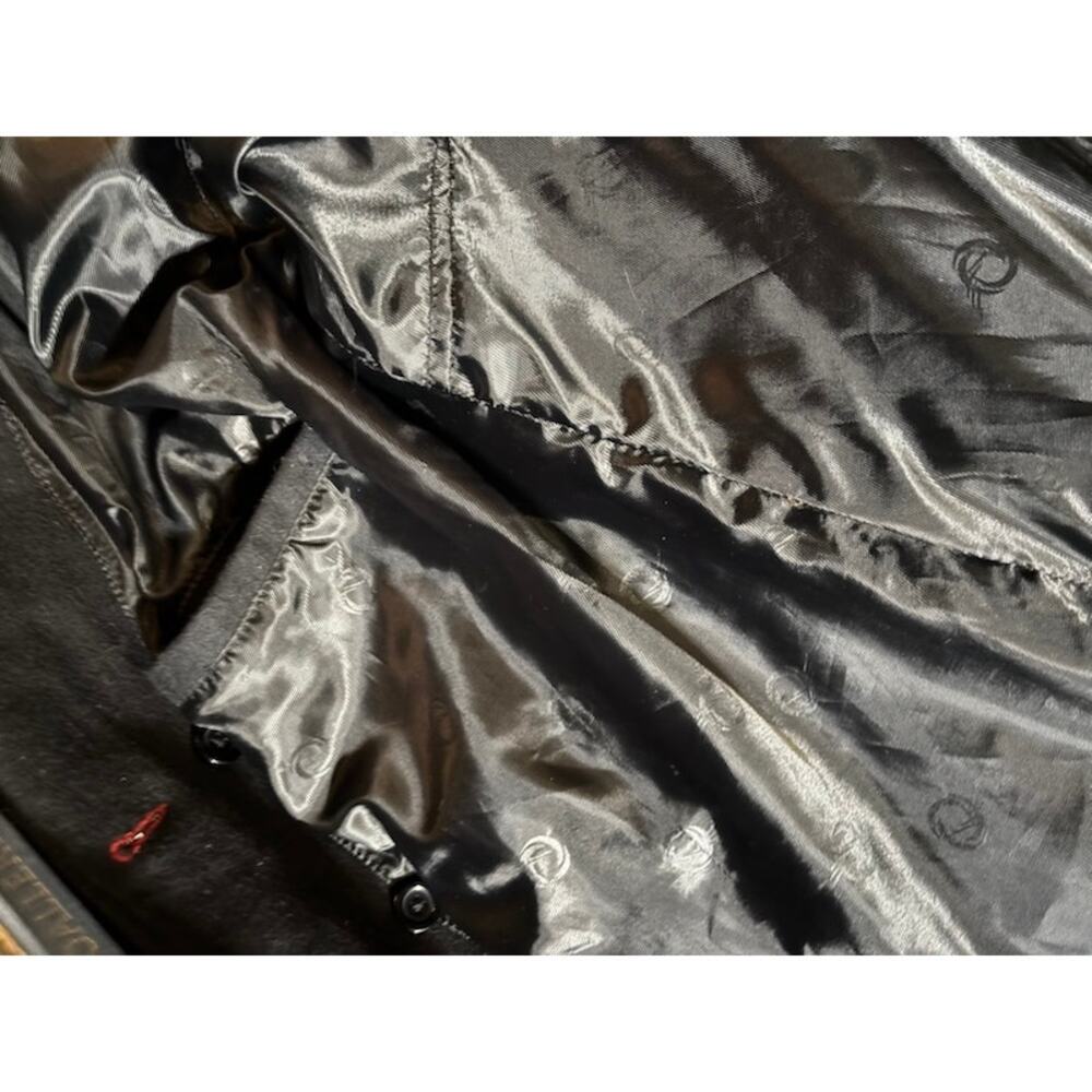 Men’s Black Double Breasted Wool Overcoat Trench Dr WhoStyle Winter Coat Size XL - Picture 7 of 8